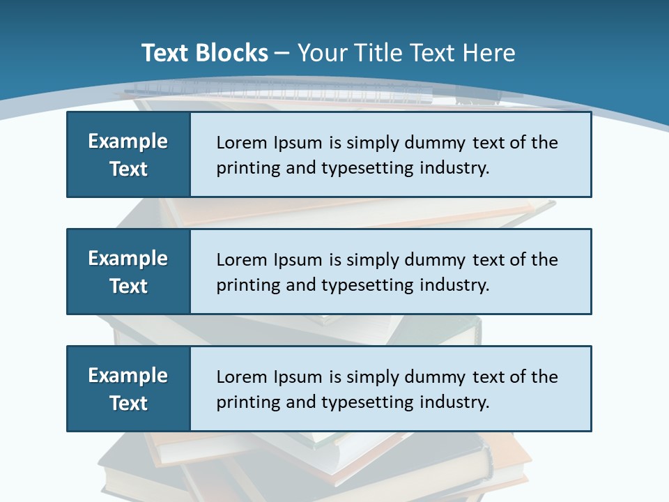 A Stack Of Books With A Graduation Cap On Top Of It PowerPoint Template