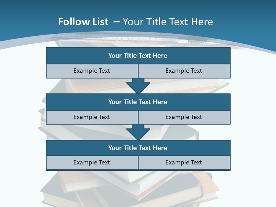 A Stack Of Books With A Graduation Cap On Top Of It PowerPoint Template