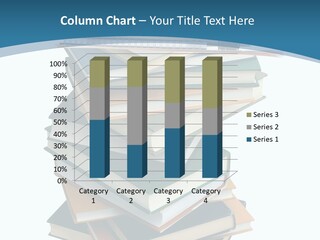 A Stack Of Books With A Graduation Cap On Top Of It PowerPoint Template