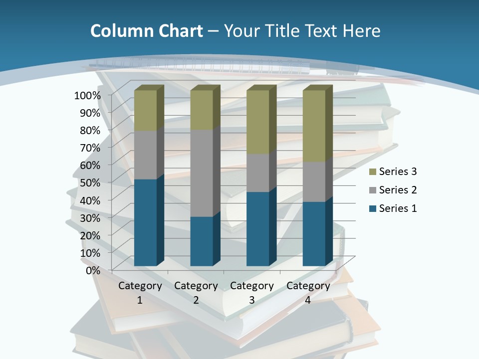 A Stack Of Books With A Graduation Cap On Top Of It PowerPoint Template