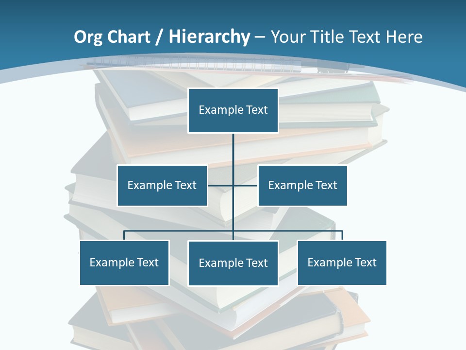 A Stack Of Books With A Graduation Cap On Top Of It PowerPoint Template