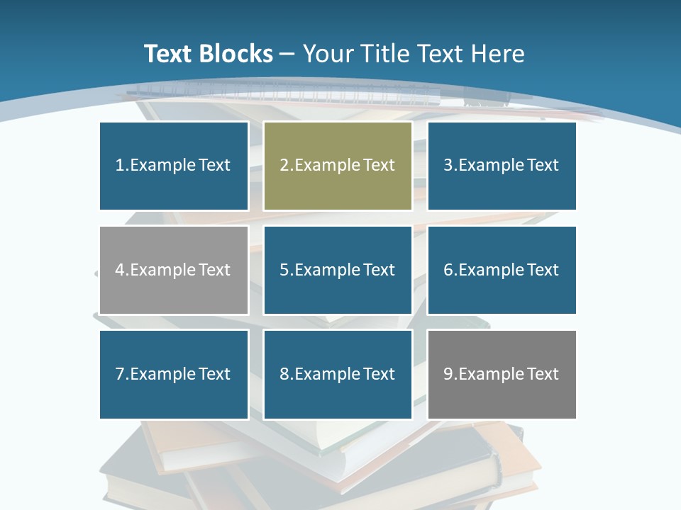 A Stack Of Books With A Graduation Cap On Top Of It PowerPoint Template