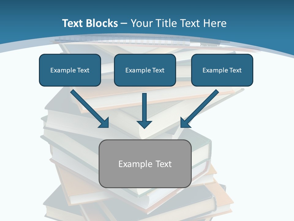 A Stack Of Books With A Graduation Cap On Top Of It PowerPoint Template