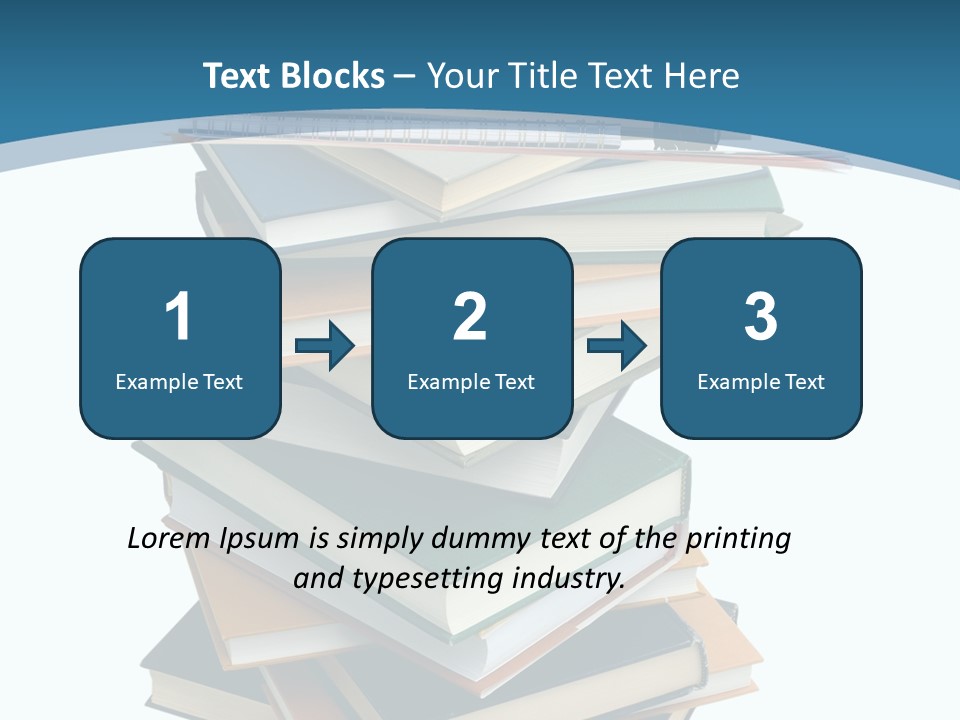 A Stack Of Books With A Graduation Cap On Top Of It PowerPoint Template