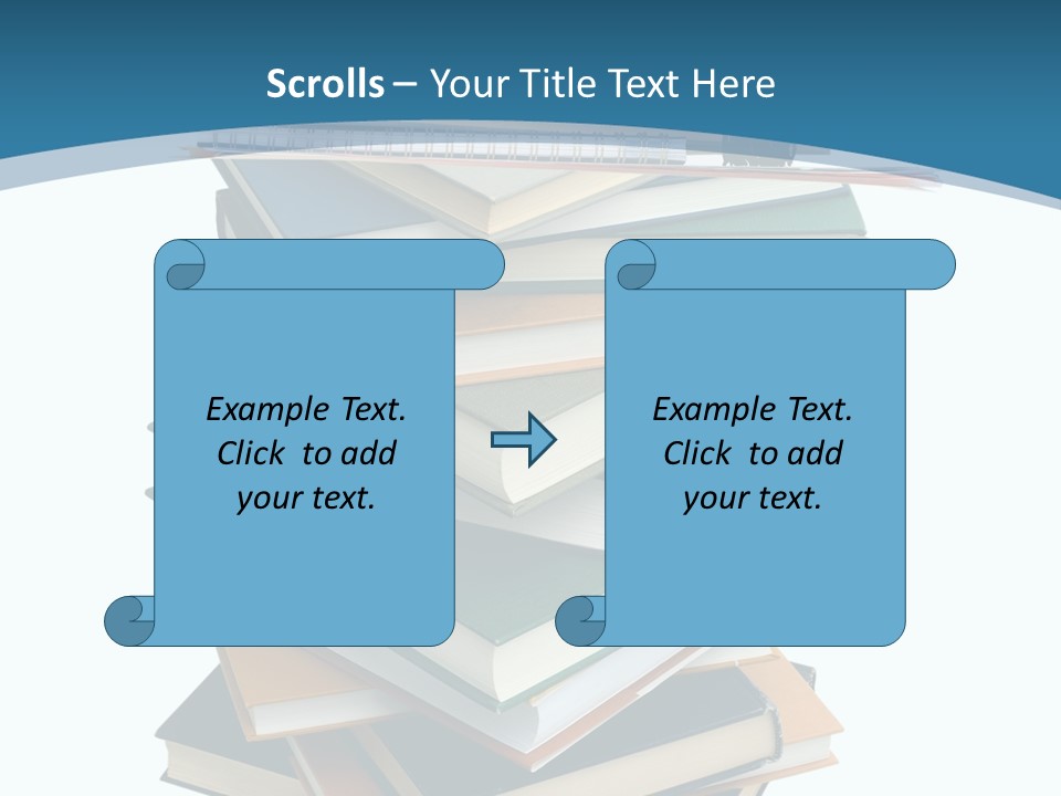 A Stack Of Books With A Graduation Cap On Top Of It PowerPoint Template