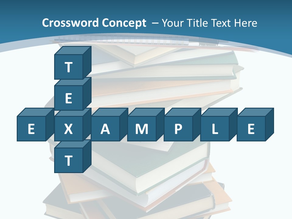 A Stack Of Books With A Graduation Cap On Top Of It PowerPoint Template