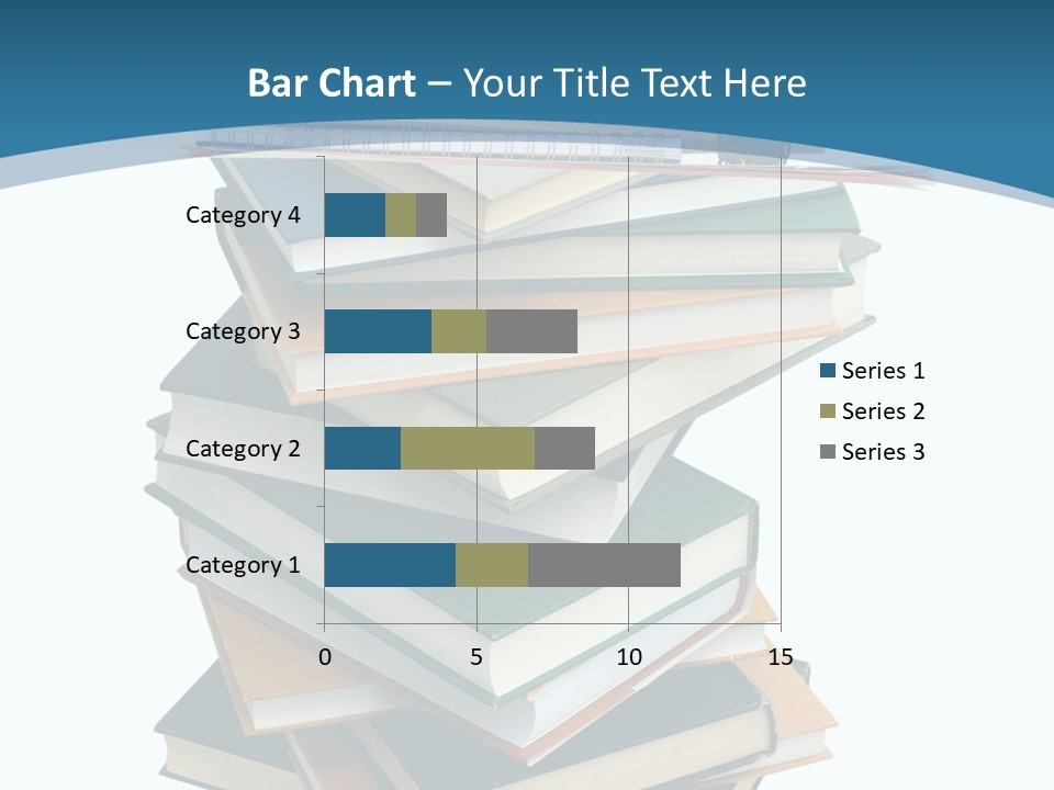 A Stack Of Books With A Graduation Cap On Top Of It PowerPoint Template
