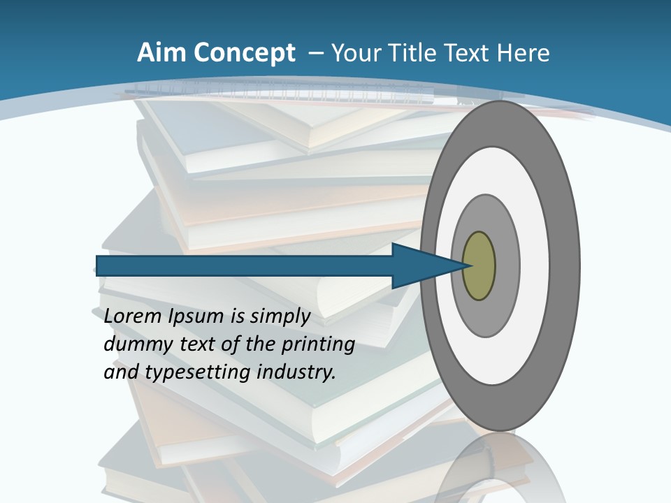 A Stack Of Books With A Graduation Cap On Top Of It PowerPoint Template