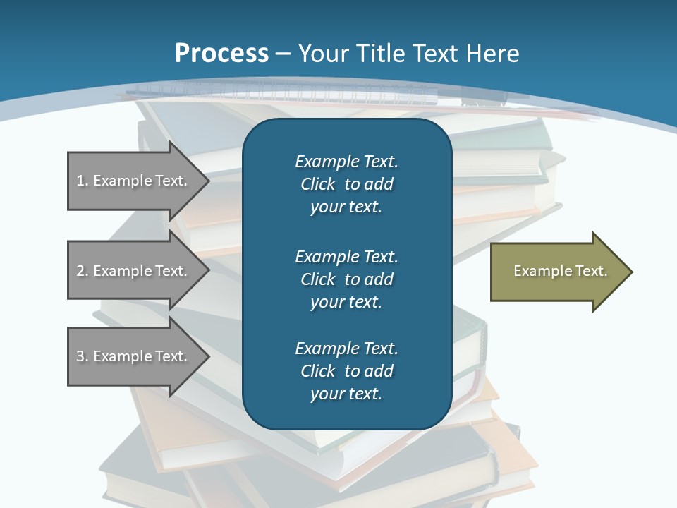 A Stack Of Books With A Graduation Cap On Top Of It PowerPoint Template