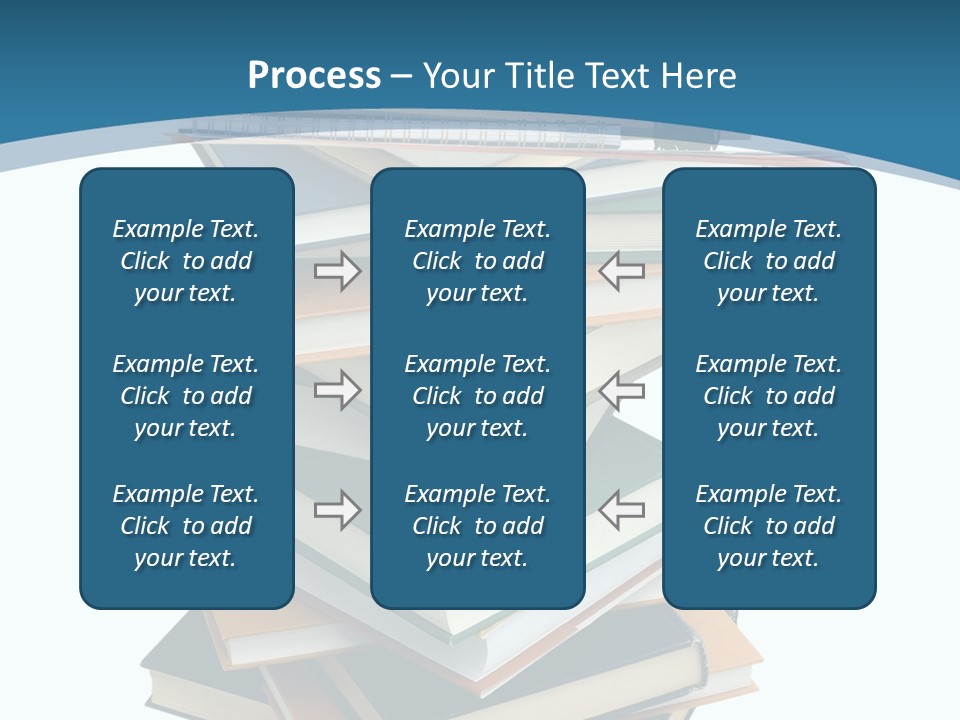 A Stack Of Books With A Graduation Cap On Top Of It PowerPoint Template