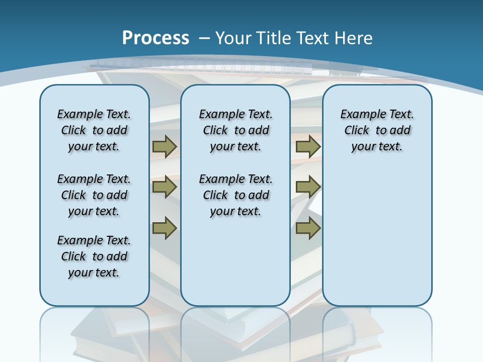 A Stack Of Books With A Graduation Cap On Top Of It PowerPoint Template
