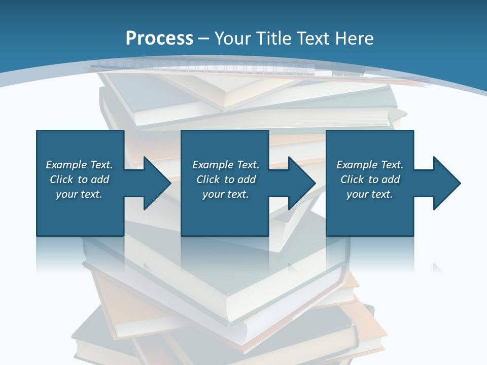 A Stack Of Books With A Graduation Cap On Top Of It PowerPoint Template
