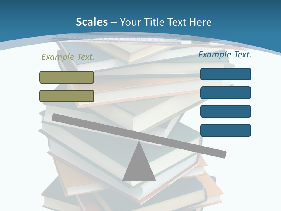 A Stack Of Books With A Graduation Cap On Top Of It PowerPoint Template