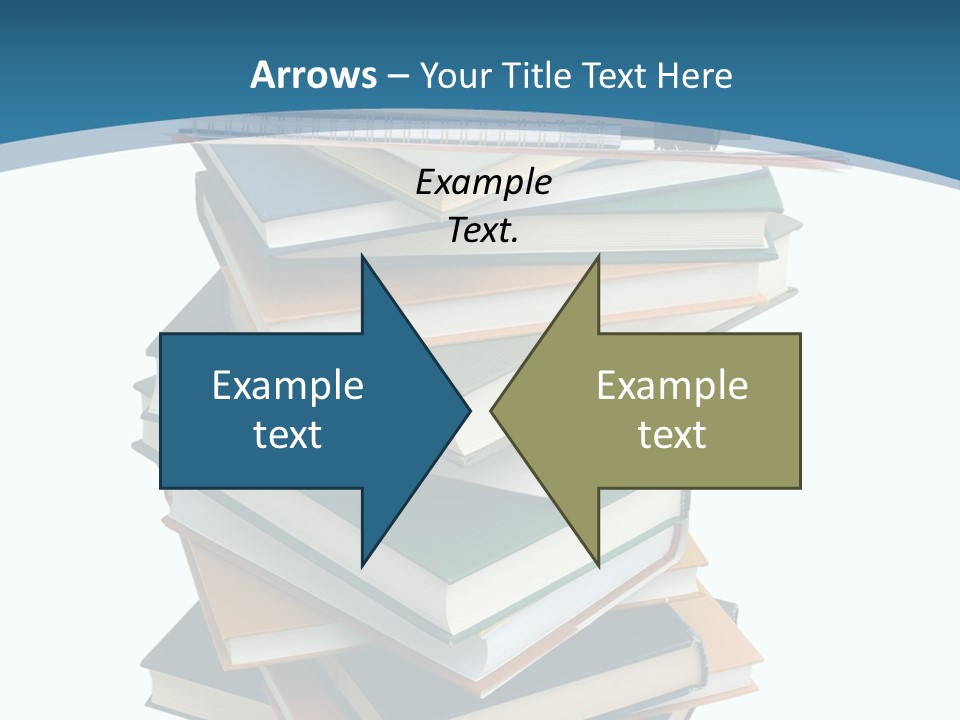 A Stack Of Books With A Graduation Cap On Top Of It PowerPoint Template