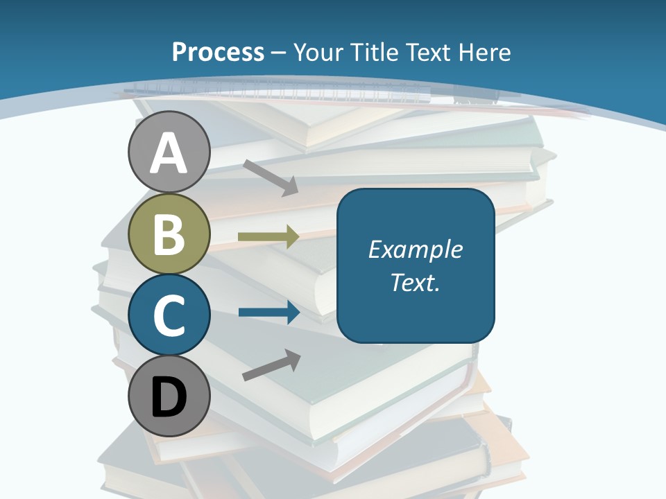 A Stack Of Books With A Graduation Cap On Top Of It PowerPoint Template