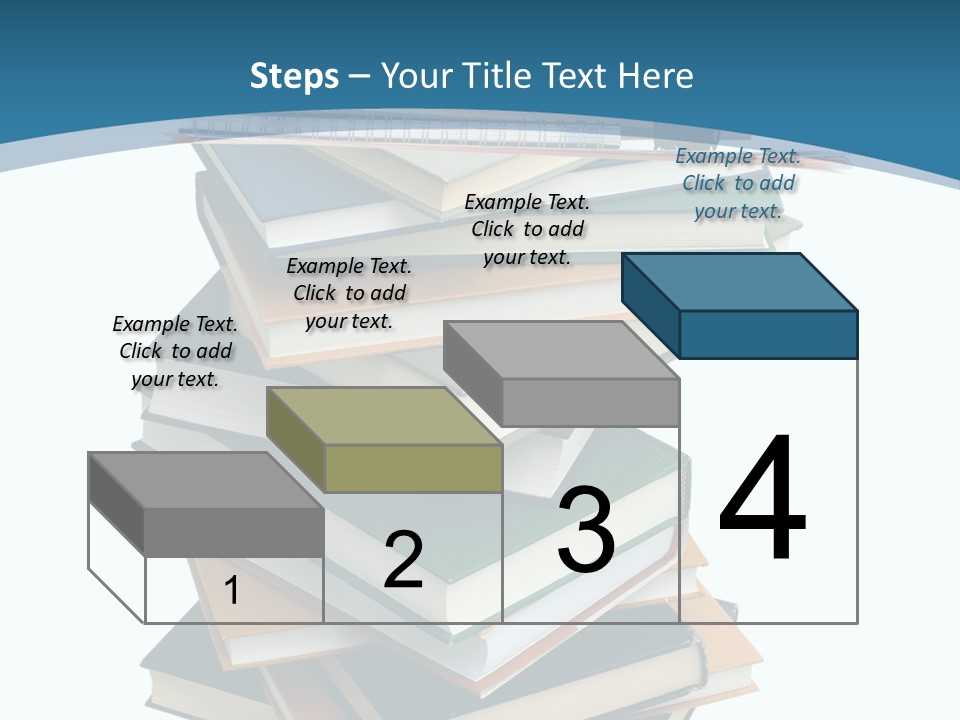 A Stack Of Books With A Graduation Cap On Top Of It PowerPoint Template