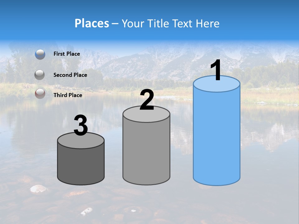 A Lake With Mountains In The Background PowerPoint Template