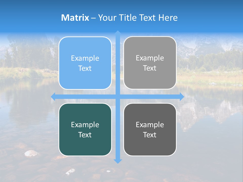 A Lake With Mountains In The Background PowerPoint Template