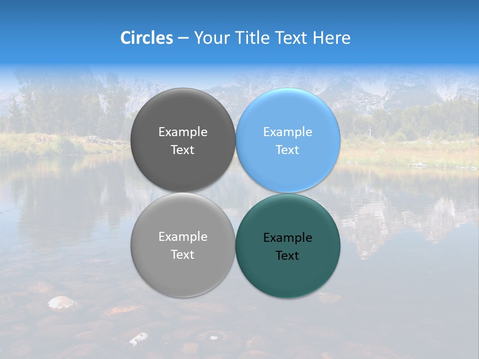 A Lake With Mountains In The Background PowerPoint Template