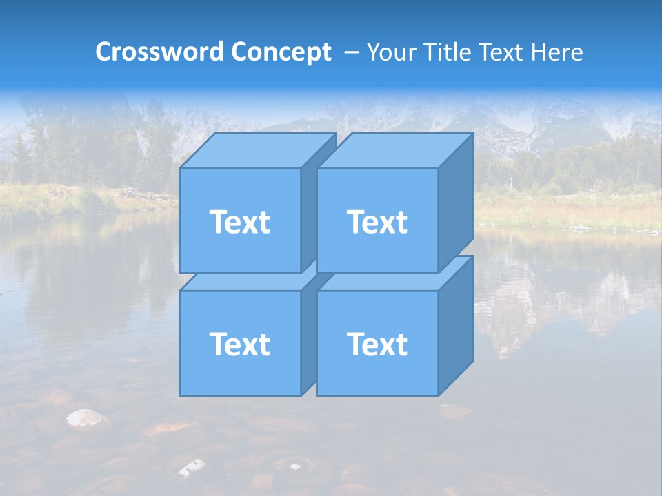 A Lake With Mountains In The Background PowerPoint Template