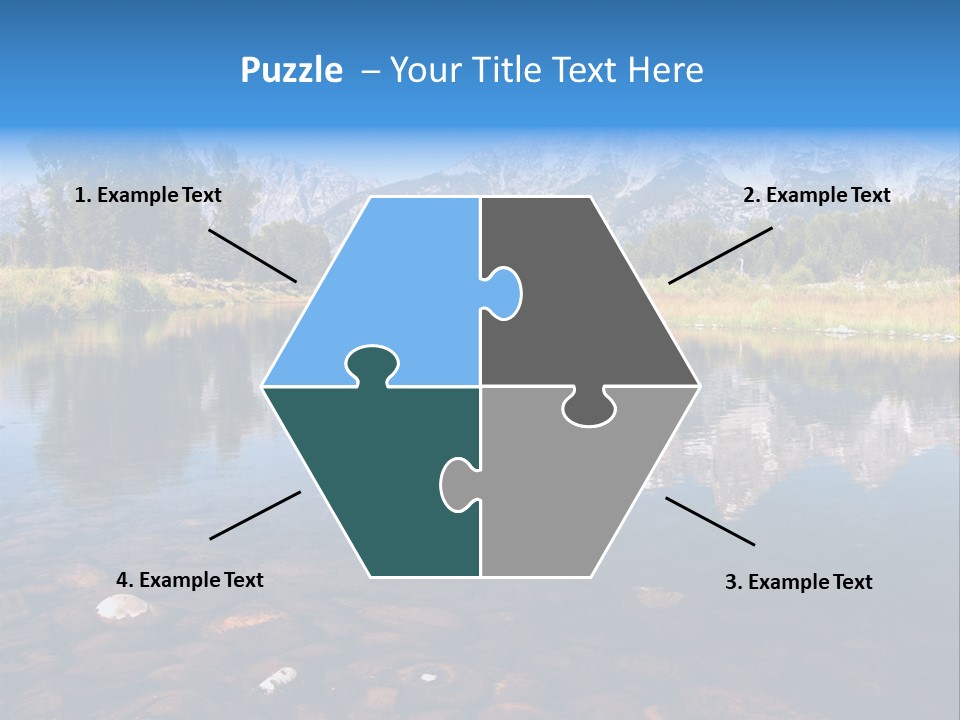 A Lake With Mountains In The Background PowerPoint Template