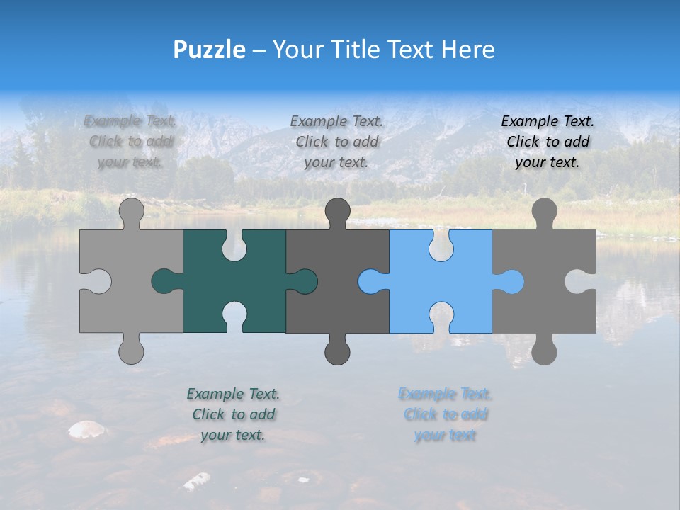 A Lake With Mountains In The Background PowerPoint Template