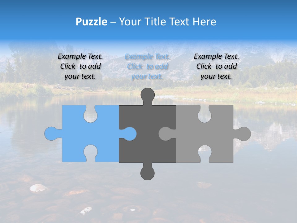 A Lake With Mountains In The Background PowerPoint Template