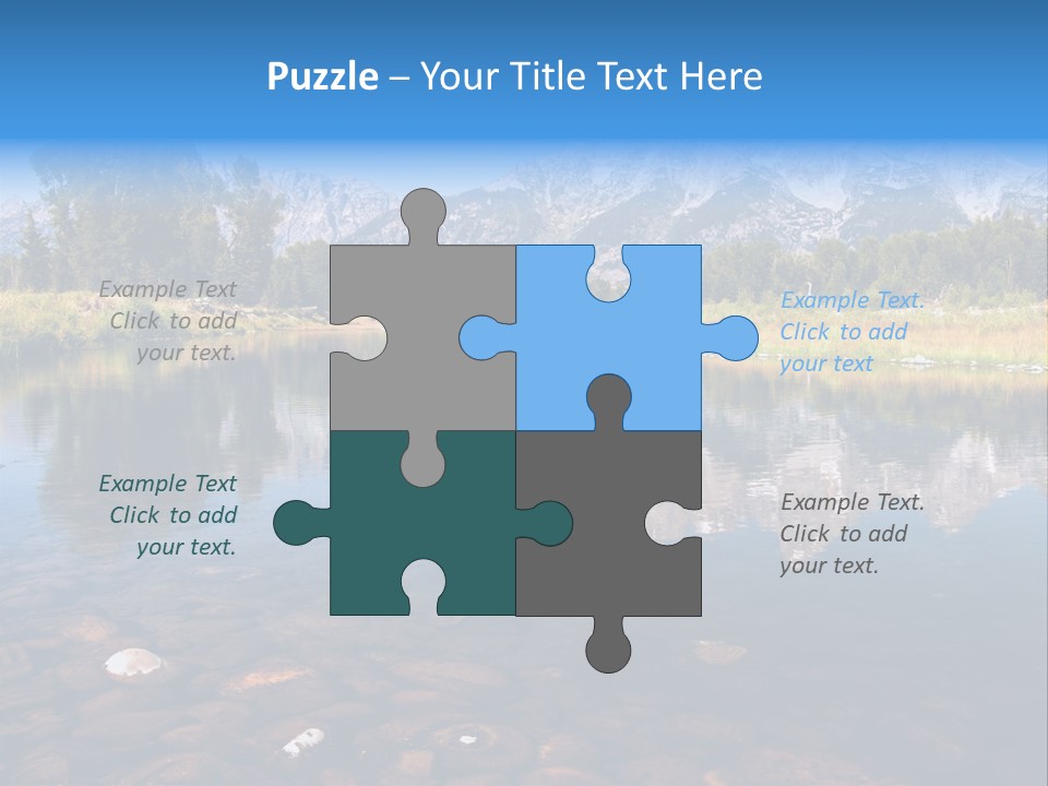 A Lake With Mountains In The Background PowerPoint Template