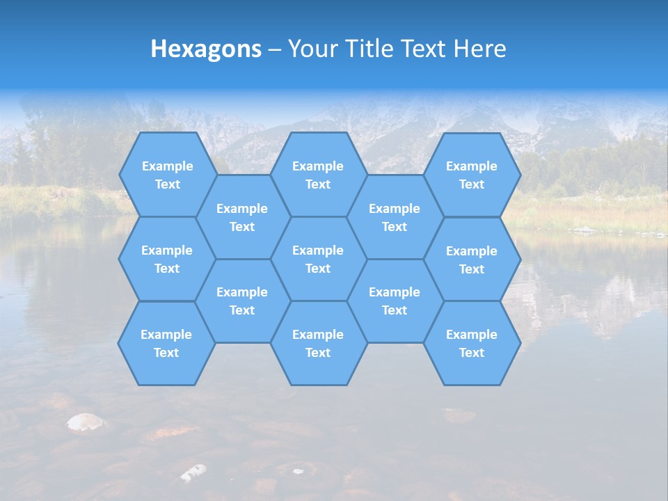 A Lake With Mountains In The Background PowerPoint Template