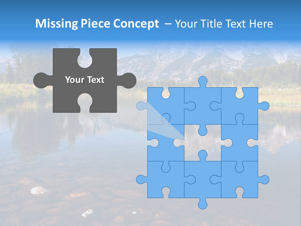 A Lake With Mountains In The Background PowerPoint Template