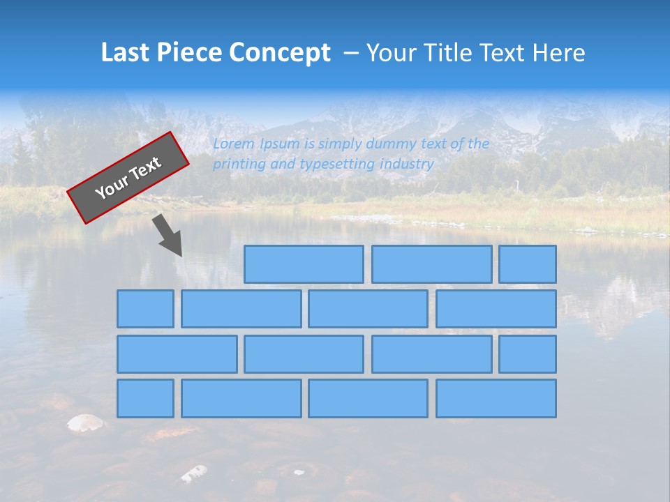 A Lake With Mountains In The Background PowerPoint Template
