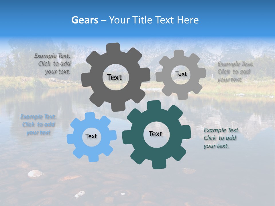 A Lake With Mountains In The Background PowerPoint Template