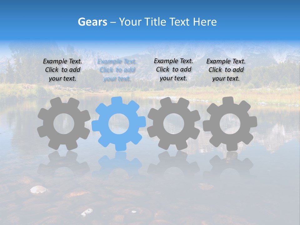A Lake With Mountains In The Background PowerPoint Template