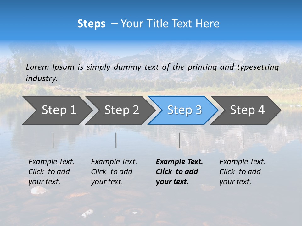 A Lake With Mountains In The Background PowerPoint Template