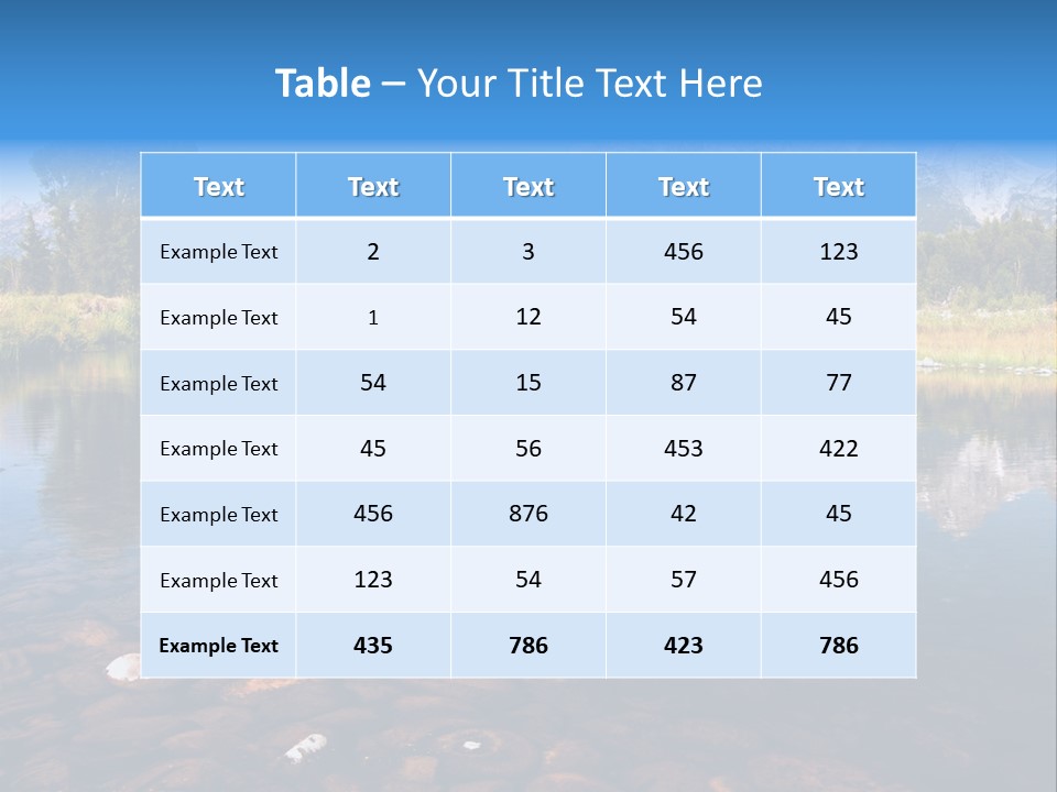 A Lake With Mountains In The Background PowerPoint Template