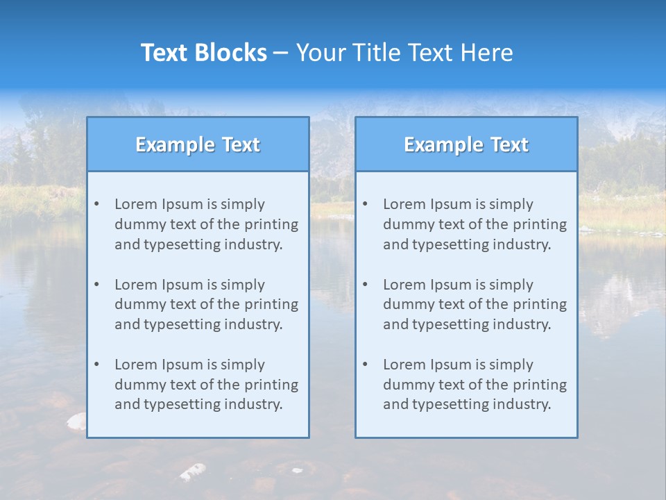 A Lake With Mountains In The Background PowerPoint Template