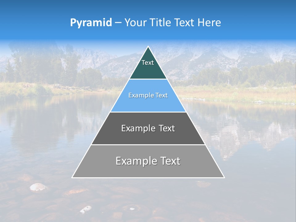 A Lake With Mountains In The Background PowerPoint Template