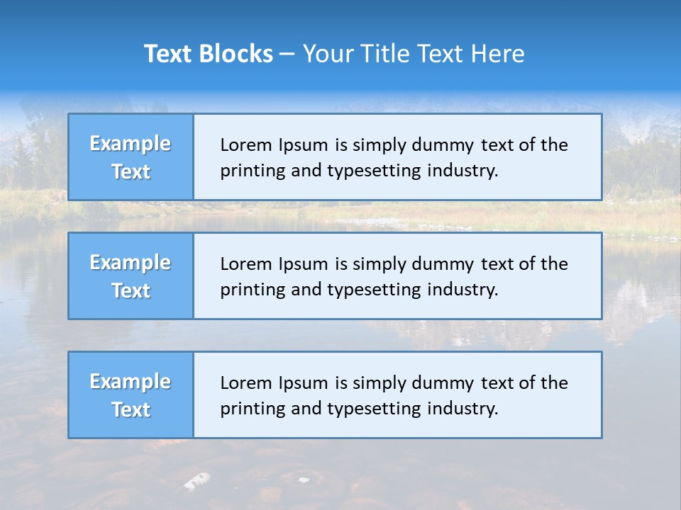 A Lake With Mountains In The Background PowerPoint Template