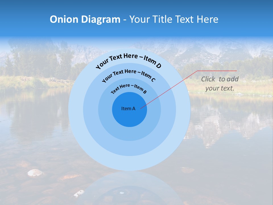 A Lake With Mountains In The Background PowerPoint Template