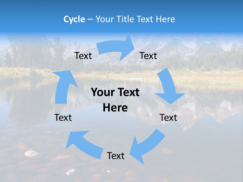 A Lake With Mountains In The Background PowerPoint Template