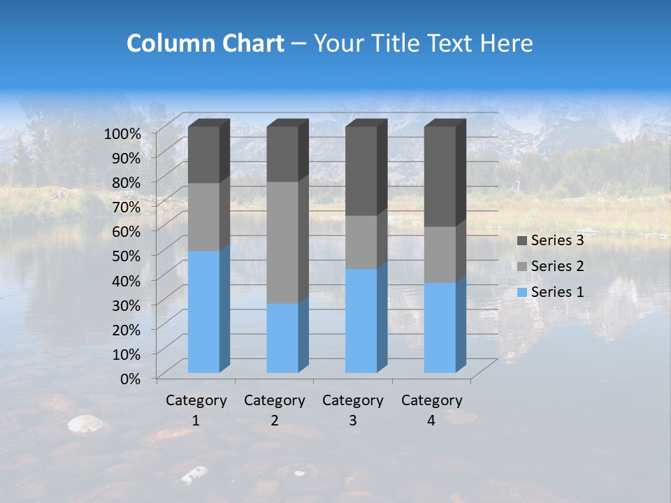 A Lake With Mountains In The Background PowerPoint Template