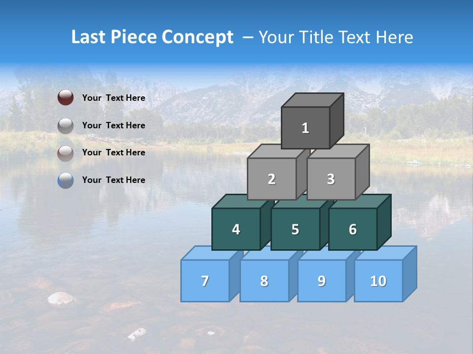 A Lake With Mountains In The Background PowerPoint Template