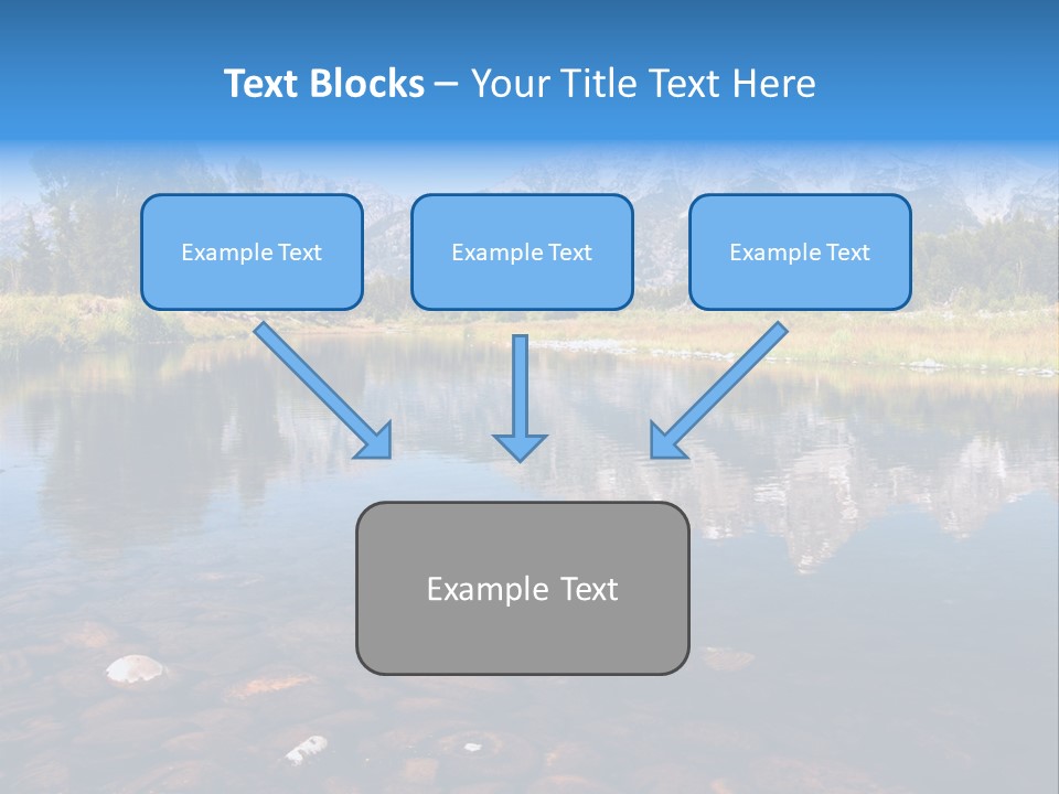 A Lake With Mountains In The Background PowerPoint Template