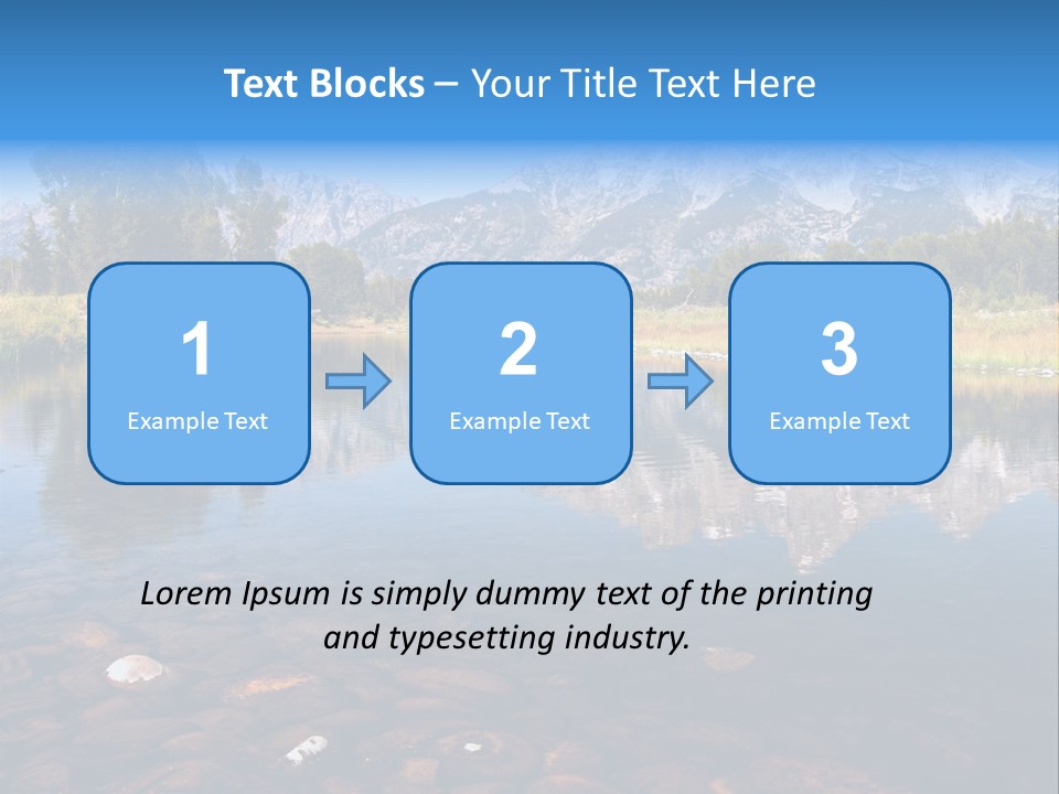 A Lake With Mountains In The Background PowerPoint Template