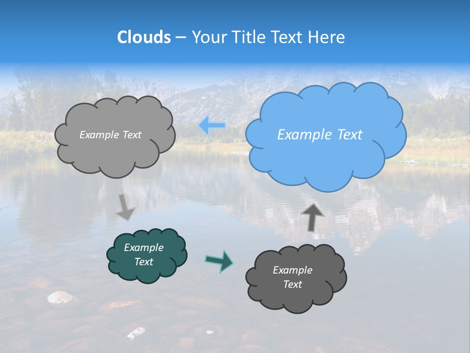 A Lake With Mountains In The Background PowerPoint Template