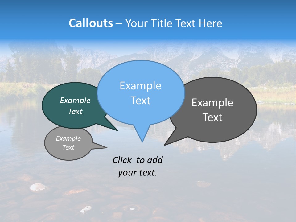 A Lake With Mountains In The Background PowerPoint Template