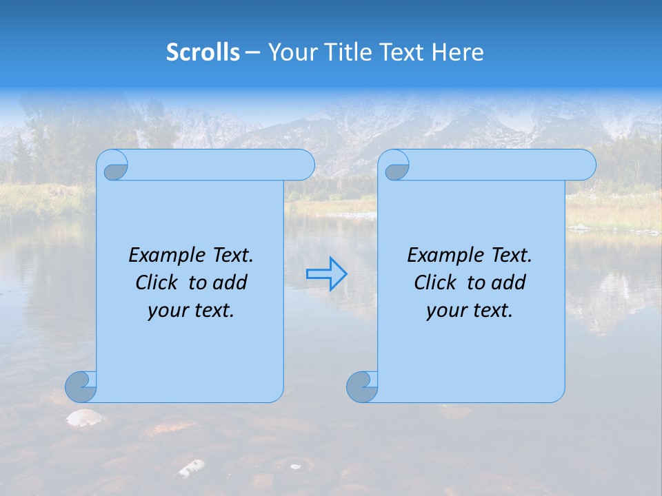 A Lake With Mountains In The Background PowerPoint Template