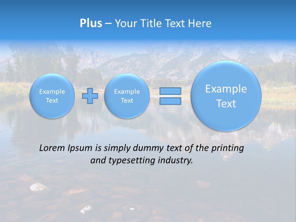 A Lake With Mountains In The Background PowerPoint Template