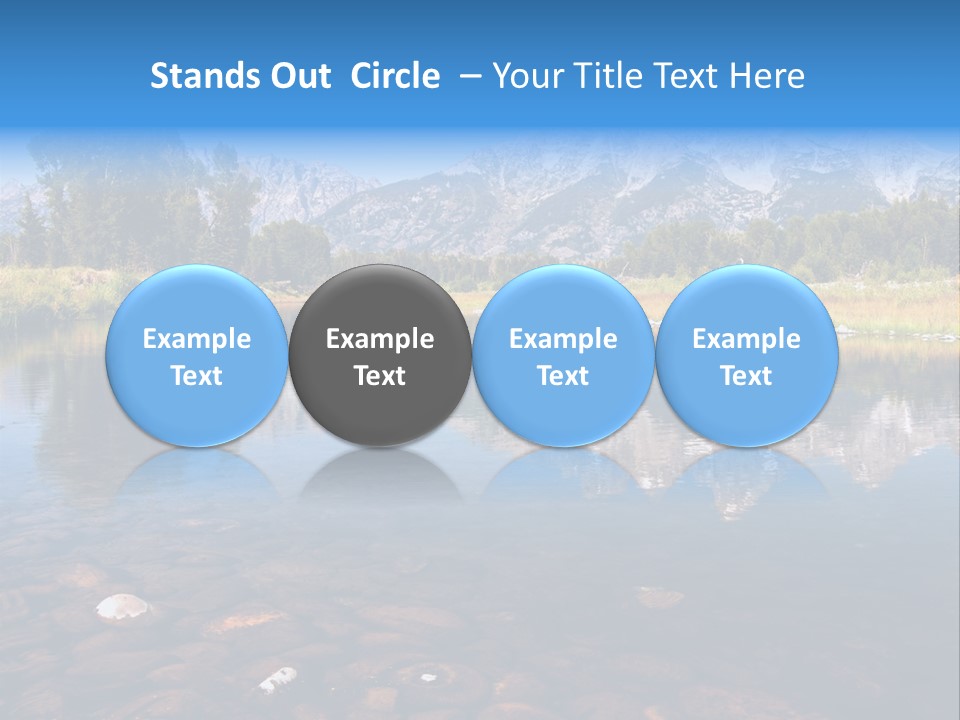 A Lake With Mountains In The Background PowerPoint Template