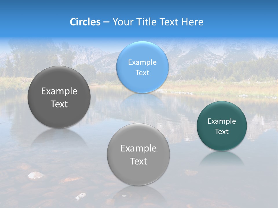 A Lake With Mountains In The Background PowerPoint Template